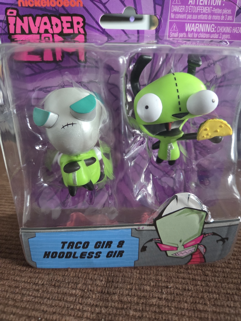 Invader Zim Taco Gir & Hoodless Gir 2-Pack Action Figures - Green